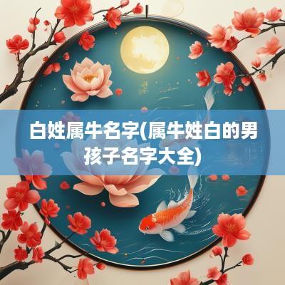 白姓属牛名字(属牛姓白的男孩子名字大全)
