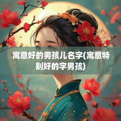 寓意好的男孩儿名字(寓意特别好的字男孩)