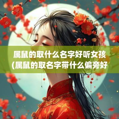 属鼠的取什么名字好听女孩(属鼠的取名字带什么偏旁好)