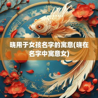 晓用于女孩名字的寓意(晓在名字中寓意女)