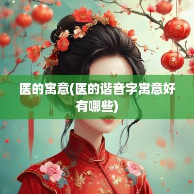 医的寓意(医的谐音字寓意好有哪些)