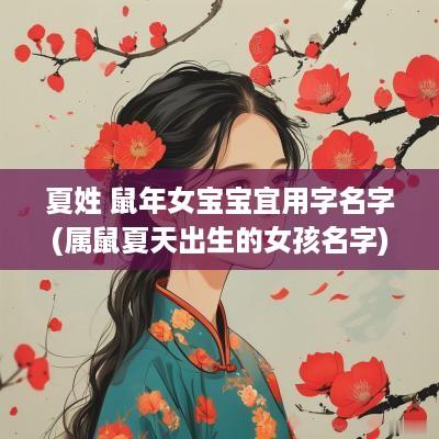 夏姓 蛇年女宝宝宜用字名字(属鼠夏天出生的女孩名字)