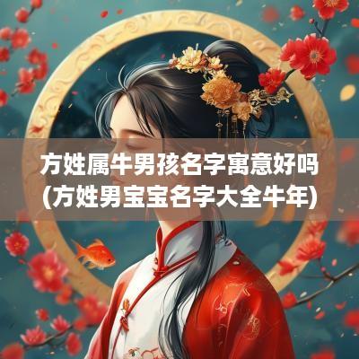 方姓属牛男孩名字寓意好吗(方姓男宝宝名字大全蛇年)