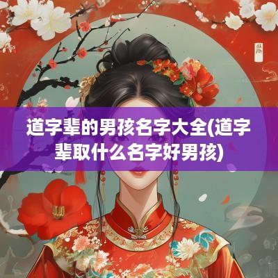道字辈的男孩名字大全(道字辈取什么名字好男孩)