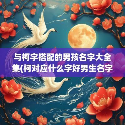 与柯字搭配的男孩名字大全集(柯对应什么字好男生名字好听)