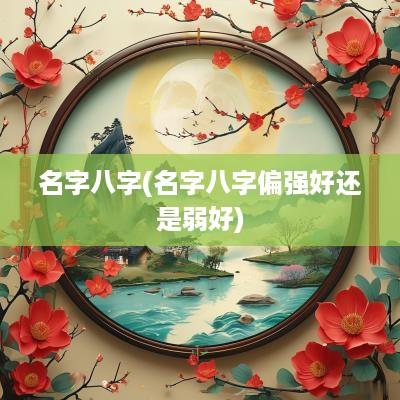 名字八字(名字八字偏强好还是弱好)