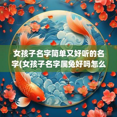 女孩子名字简单又好听的名字(女孩子名字属兔好吗怎么取)