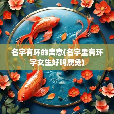 名字有环的寓意(名字里有环字女生好吗属兔)