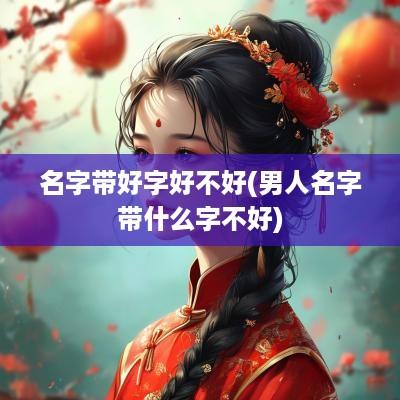 名字带好字好不好(男人名字带什么字不好)