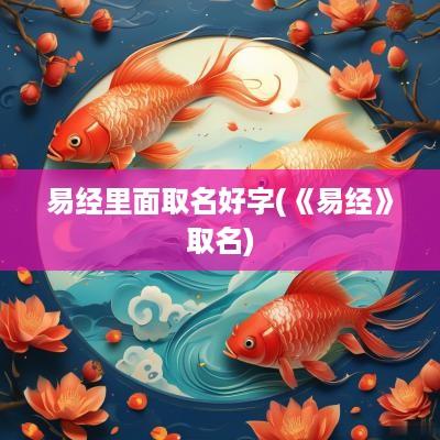 易经里面取名好字(《易经》取名)