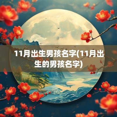 11月出生男孩名字(11月出生的男孩名字)