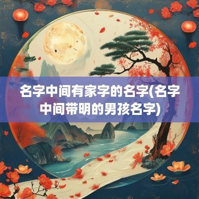 名字中间有家字的名字(名字中间带明的男孩名字)