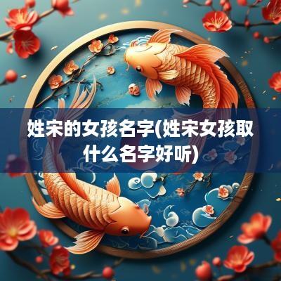 姓宋的女孩名字(姓宋女孩取什么名字好听)