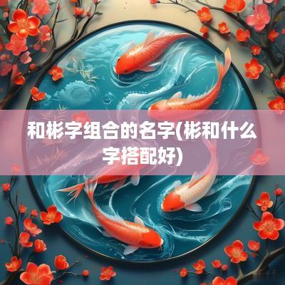 和彬字组合的名字(彬和什么字搭配好)