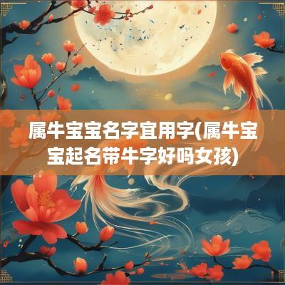 属牛宝宝名字宜用字(属牛宝宝起名带牛字好吗女孩)