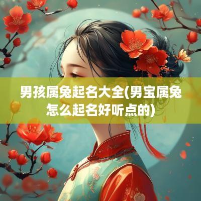 男孩属兔起名大全(男宝属兔怎么起名好听点的)