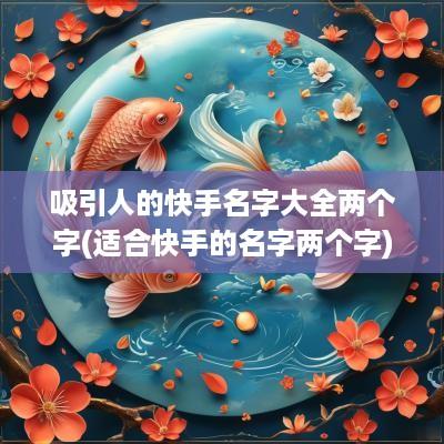 吸引人的快手名字大全两个字(适合快手的名字两个字)