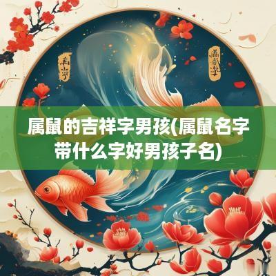 属鼠的吉祥字男孩(属鼠名字带什么字好男孩子名)