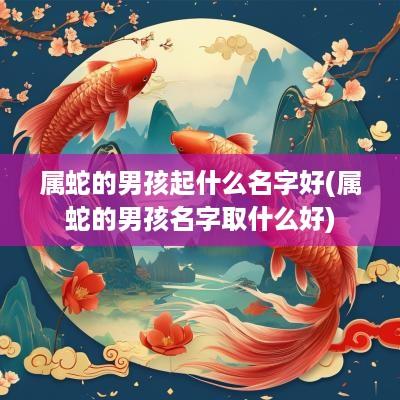 属蛇的男孩起什么名字好(属蛇的男孩名字取什么好)