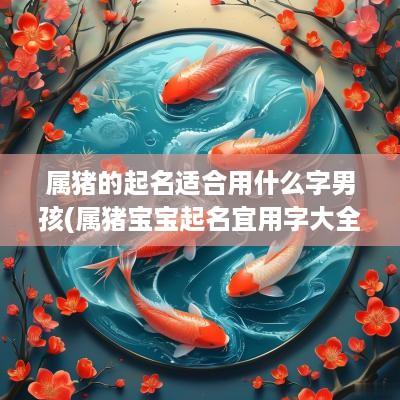 属猪的起名适合用什么字男孩(属猪宝宝起名宜用字大全)