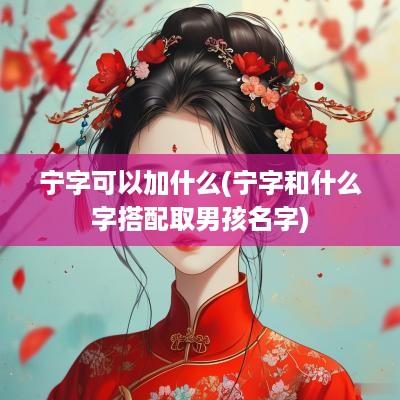 宁字可以加什么(宁字和什么字搭配取男孩名字)