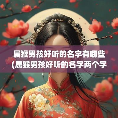属猴男孩好听的名字有哪些(属猴男孩好听的名字两个字)