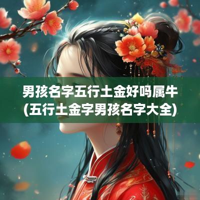 男孩名字五行土金好吗属牛(五行土金字男孩名字大全)