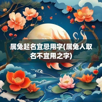属兔起名宜忌用字(属兔人取名不宜用之字)