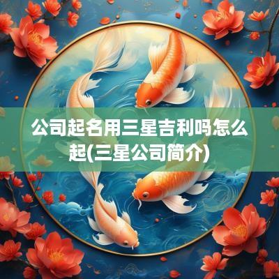 公司起名用三星吉利吗怎么起(三星公司简介)
