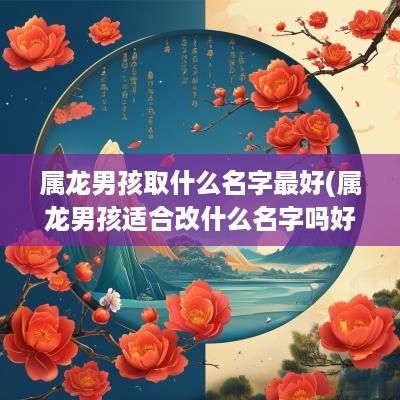 属龙男孩取什么名字最好(属龙男孩适合改什么名字吗好听)