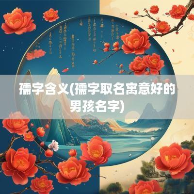 孺字含义(孺字取名寓意好的男孩名字)
