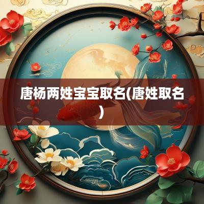 唐杨两姓宝宝取名(唐姓取名)