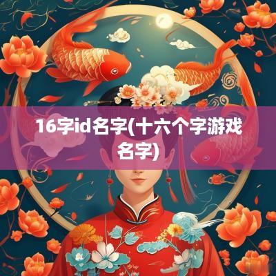16字id名字(十六个字游戏名字)