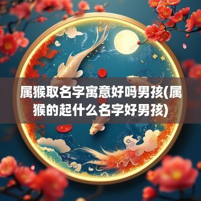 属猴取名字寓意好吗男孩(属猴的起什么名字好男孩) 属猴取名字寓意好吗男孩(属猴的起什么名字好男孩)