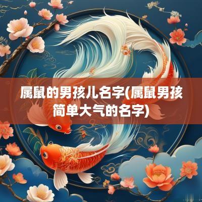 属鼠的男孩儿名字(属鼠男孩简单大气的名字)