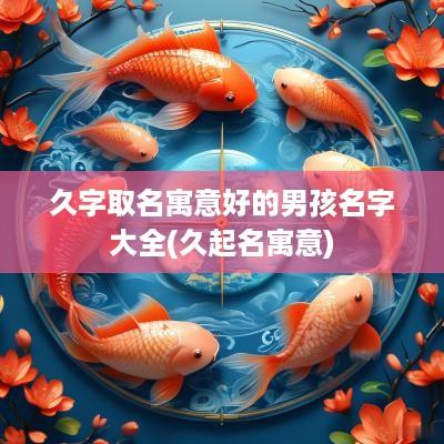 久字取名寓意好的男孩名字大全(久起名寓意)