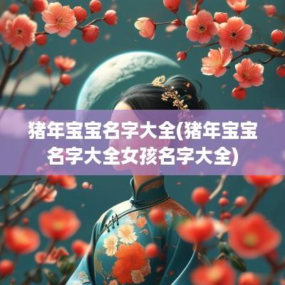 猪年宝宝名字大全(猪年宝宝名字大全女孩名字大全)