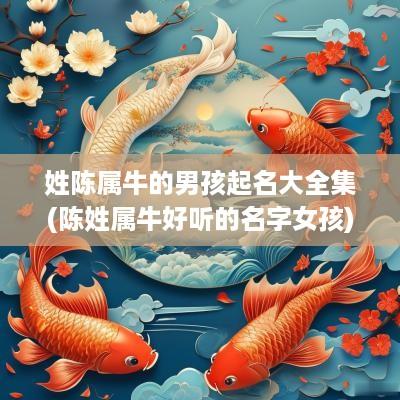 姓陈属牛的男孩起名大全集(陈姓属牛好听的名字女孩)