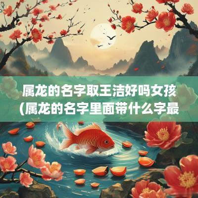 属龙的名字取王洁好吗女孩(属龙的名字里面带什么字最好)