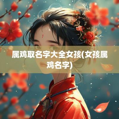 属鸡取名字大全女孩(女孩属鸡名字)
