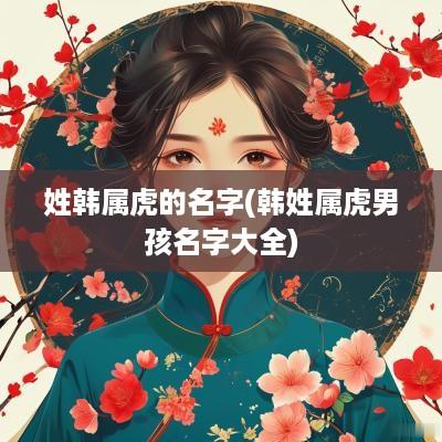 姓韩属虎的名字(韩姓属虎男孩名字大全)