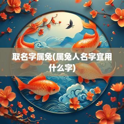 取名字属兔(属兔人名字宜用什么字)