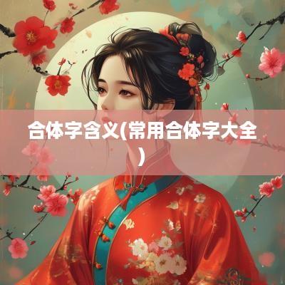 合体字含义(常用合体字大全)