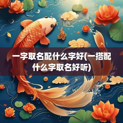 一字取名配什么字好(一搭配什么字取名好听)