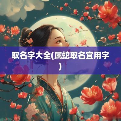 取名字大全(属蛇取名宜用字)