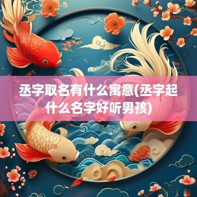 丞字取名有什么寓意(丞字起什么名字好听男孩)