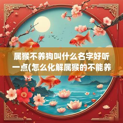 属猴不养狗叫什么名字好听一点(怎么化解属猴的不能养猫)