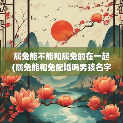 属兔能不能和属兔的在一起(属兔能和兔配婚吗男孩名字叫什么)