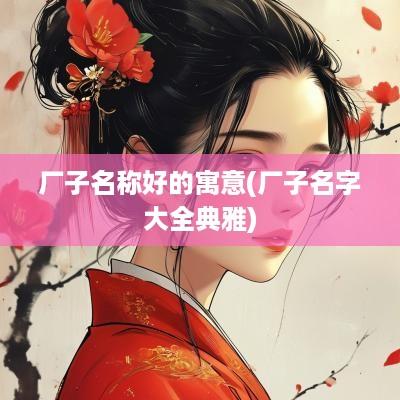 厂子名称好的寓意(厂子名字大全典雅)