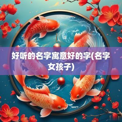 好听的名字寓意好的字(名字女孩子)
